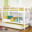 Cameron Dark Walnut, White & Gray Full/Full Bunk Bed - Winder Mattress & Furniture