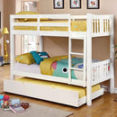 Cameron Dark Walnut, White & Gray Full/Full Bunk Bed - Winder Mattress & Furniture