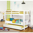 Cameron Dark Walnut, White & Gray Full/Full Bunk Bed - Winder Mattress & Furniture