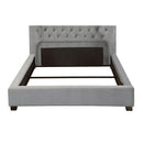 Cayla Cal.King, E.King, & Queen Bed Silver & Grey