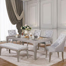 DIOCLES Silver/Gray Dining Table - Winder Mattress & Furniture