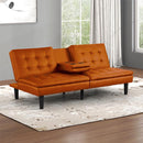 Eidsberg Futon Sofa Bed Orange, Grey, Brown, & Black - Winder Mattress & Furniture