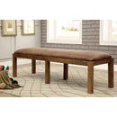 GIANNA Rustic Pine Fabric Bench - Winder Mattress & Furniture