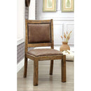 GIANNA Rustic Pine/Brown Side Chair (2/CTN) - Winder Mattress & Furniture