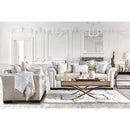 Benigno Love Seat Silver & Gray