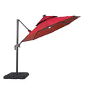 Nuti 10 Ft Round Umbrella w/ LED Light + 37" Large Base - Winder Mattress & Furniture