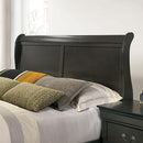 Louis Philippe E.King Bed Black, Cherry, & Gray - Winder Mattress & Furniture