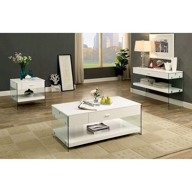 Raya White Coffee Table, White