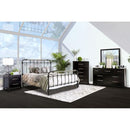 RIANA Antique Black Metal E.King, Full, Queen, & Twin Bed - Winder Mattress & Furniture