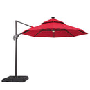 Nuti 10 Ft Round Umbrella w/ LED Light + 37" Large Base - Winder Mattress & Furniture