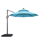 Nuti 10 Ft Round Umbrella w/ LED Light + 37" Large Base - Winder Mattress & Furniture