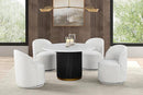 Varde Round Dining Marble Table - Winder Mattress & Furniture