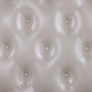 Ventresca E.King & Queen Bed White & Chrome