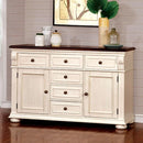 SABRINA Off White/Cherry Server, Cherry & White - Winder Mattress & Furniture