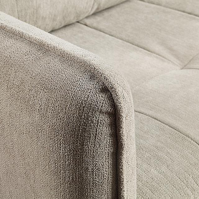 LYNDA Loveseat w/ Pillows, Light Gray