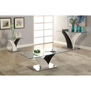 SLOANE White/Dark Gray/Chrome Coffee Table