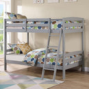 Candice Twin/Twin Bunk Bed White & Gray