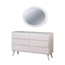 LENNART II White Oval Mirror - Winder Mattress & Furniture