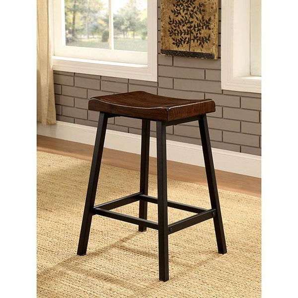 Lainey Medium Weathered Oak/Black Counter Ht. Stool (2/CTN) image