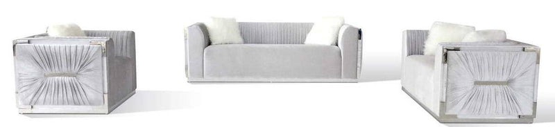 Galaxy Home Contempo Loveseat in Silver GHF-808857748829 - Winder Mattress & Furniture