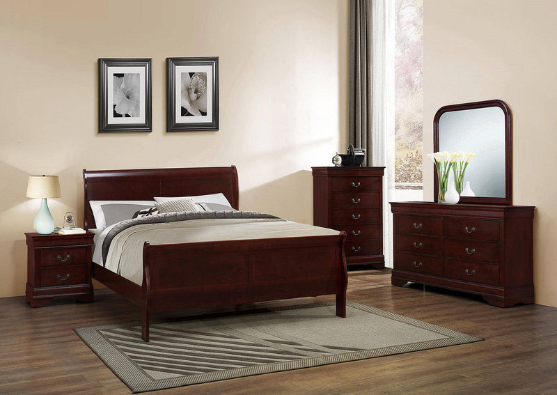 Galaxy Home Louis Phillipe 6 Drawer Dresser in Cherry GHF-808857970619 - Winder Mattress & Furniture