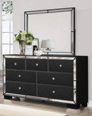 Galaxy Home Madison 7 Drawer Dresser in Black GHF-808857823571 - Winder Mattress & Furniture