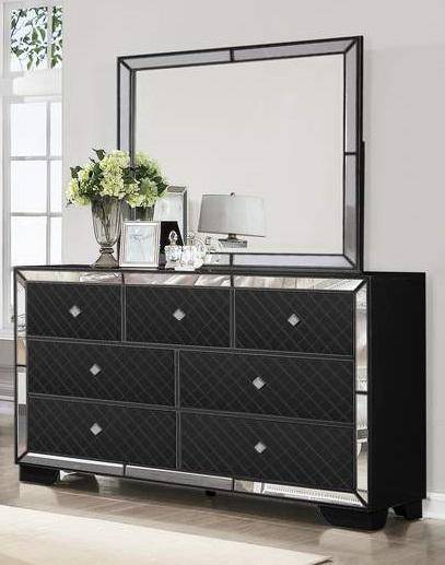 Galaxy Home Madison 7 Drawer Dresser in Black GHF-808857823571 - Winder Mattress & Furniture