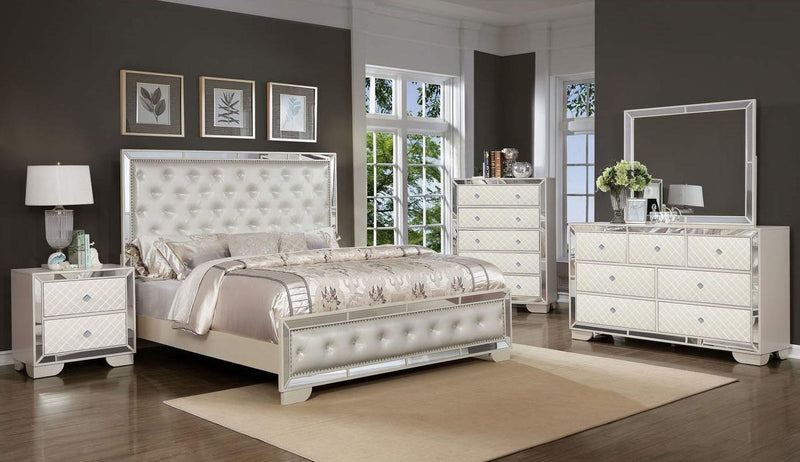 Galaxy Home Madison Queen Panel Bed in Beige GHF-808857999542 - Winder Mattress & Furniture