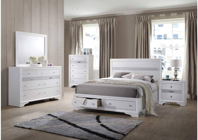 Galaxy Home Matrix 3 Drawer Nightstand in White GHF-808857902306 - Winder Mattress & Furniture