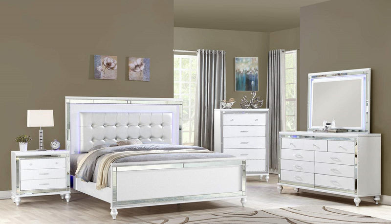Galaxy Home Sterling King Panel Bed in White GHF-808857914392 - Winder Mattress & Furniture