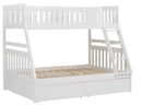 Galen Twin/Full Bunk Bed w/ Storage Boxes in White B2053TFW-1*T
