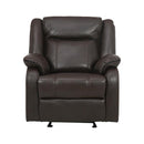 Jude Glider Recliner Chair in Brown 8201BRW-1