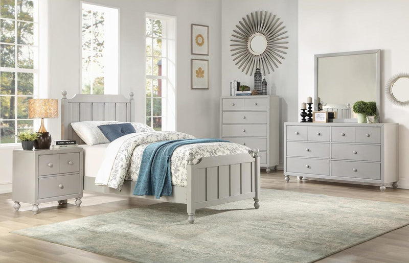 Homelegance Wellsummer Twin Panel Bed in Gray 1803GYT-1*