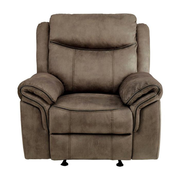 Homelegance Furniture Aram Glider Reclining Chair in Dark Brown 8206NF-1 image