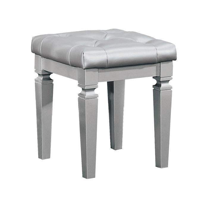 Homelegance Allura Vanity Stool in Silver 1916-14 image