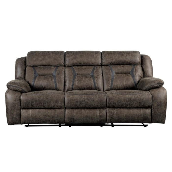 Homelegance Furniture Madrona Double Reclining Sofa in Dark Brown 9989DB-3 image