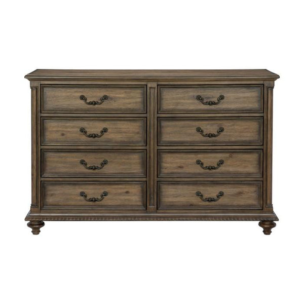 Homelegance Furniture Rachelle 8 Drawer Dresser in Weathered Pecan 1693-5 image