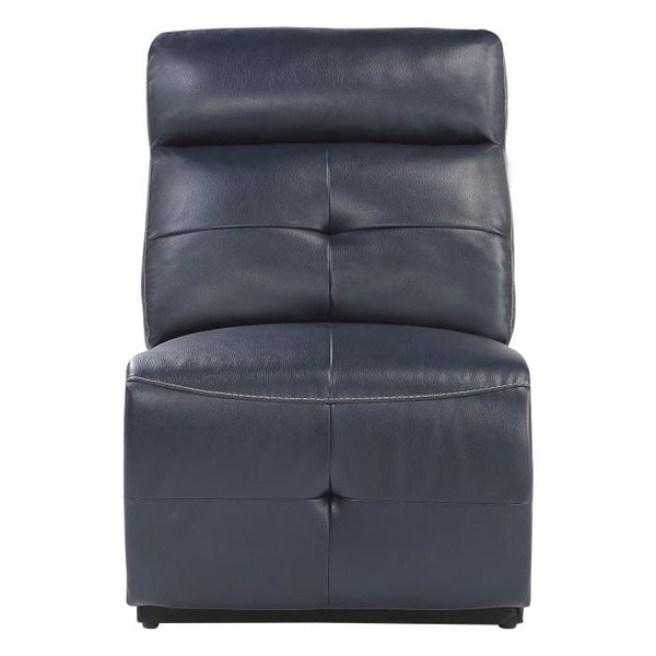 Homelegance Furniture Avenue Armless Reclining Chair in Navy 9469NVB-AR image