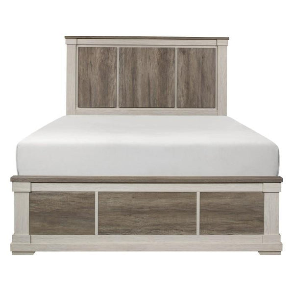 Homelegance Arcadia Full Panel Bed in White & Weathered Gray 1677F-1* image