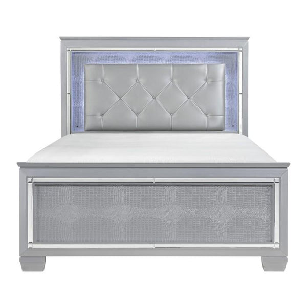 Homelegance Allura Queen Panel Bed in Silver 1916-1* image