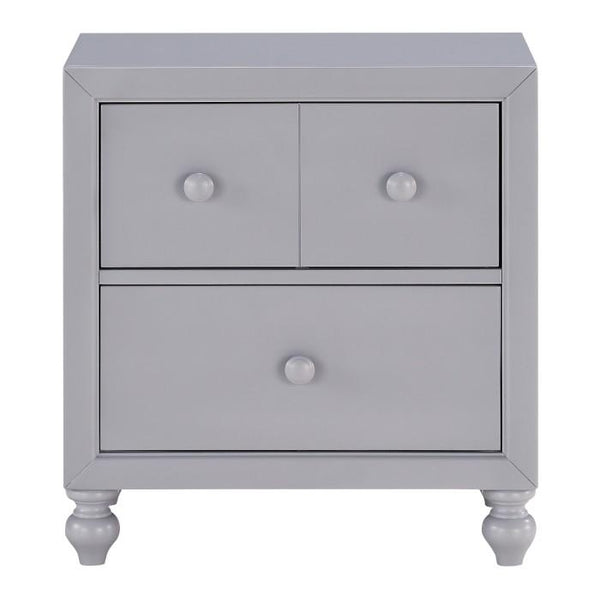 Homelegance Wellsummer 2 Drawer Nightstand in Gray 1803GY-4 image