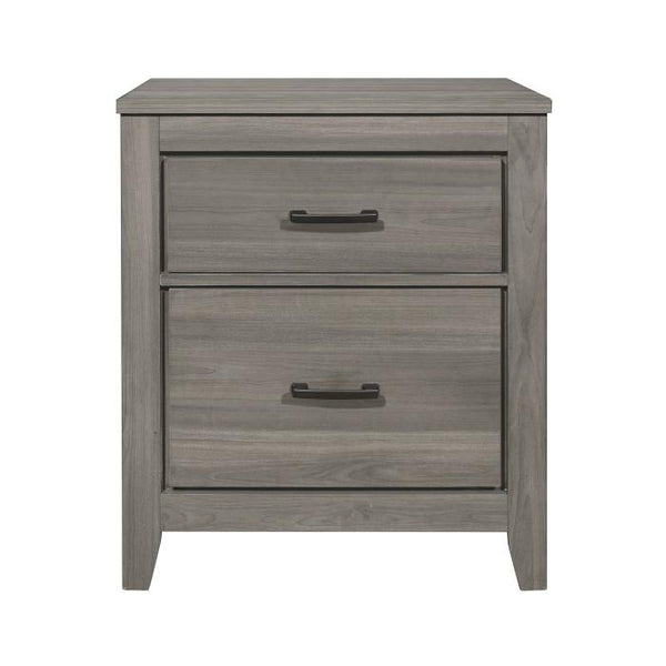 Homelegance Waldorf 2 Drawer Nightstand in Dark Gray 1902-4 image