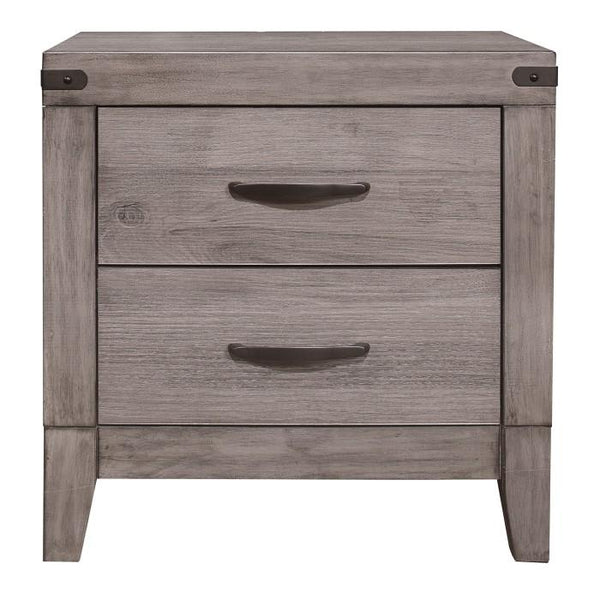 Homelegance Woodrow 2 Drawer Nightstand in Gray 2042-4 image