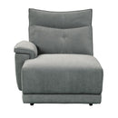 Tesoro Left Side Chaise in Dark Gray 9509DG-5L