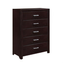 Edina 5 Drawer Chest in Espresso-Hinted Cherry 2145-9