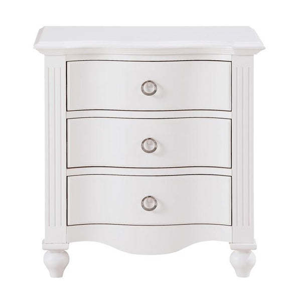 Meghan 3 Drawer Nightstand in White 2058WH-4 image