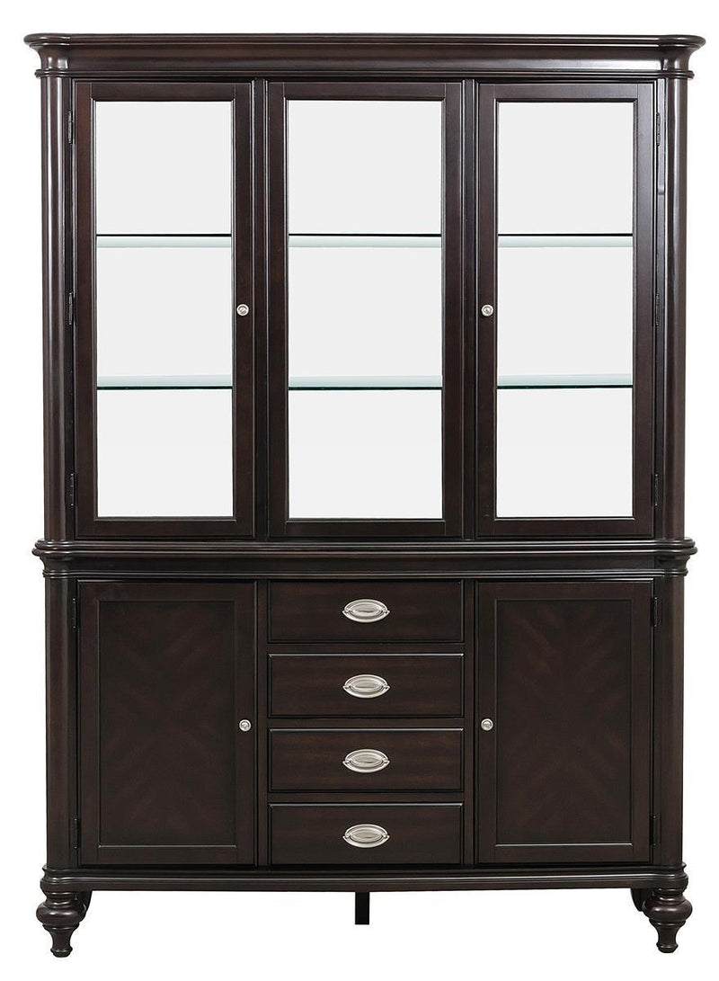 Marston Buffet with Hutch in Dark Cherry 2615DC-50-55