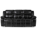 Bastrop Double Reclining Sofa in Black 8230BLK-3
