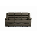 Discus Double Reclining Sofa in Brown 9526BR-3