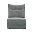 Tesoro Armless Reclining Chair in Dark Gray 9509DG-AR